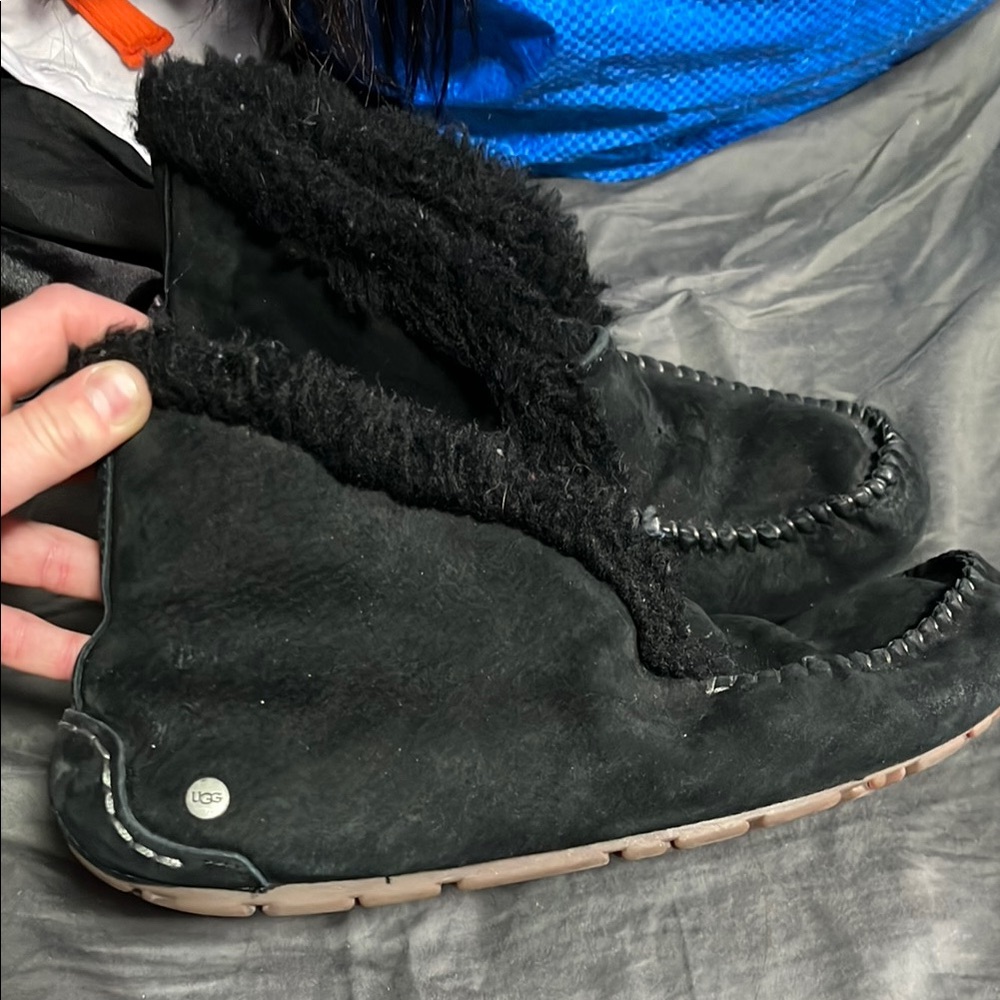 UGG Black Suede Moccasin shoes ASIS